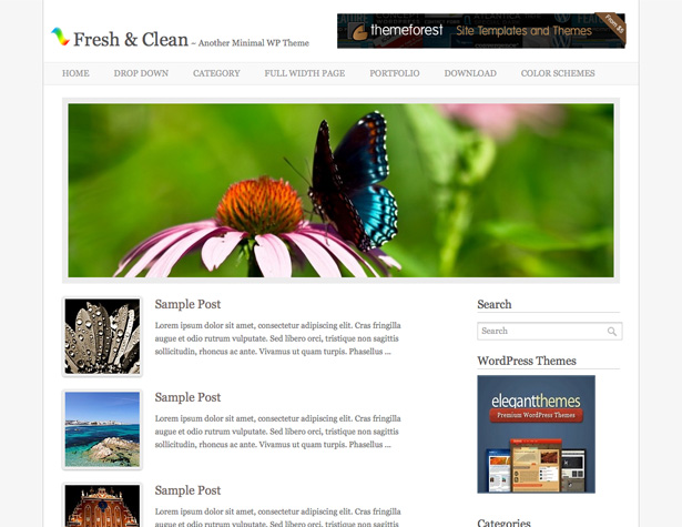 45+ New WordPress Themes: October 2010 freshandclean