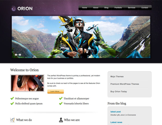 45+ New WordPress Themes: October 2010 orion