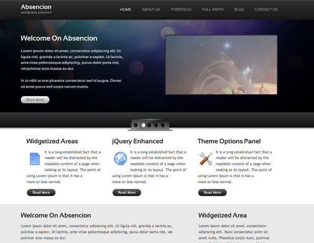 45+ New WordPress Themes: October 2010 absencion