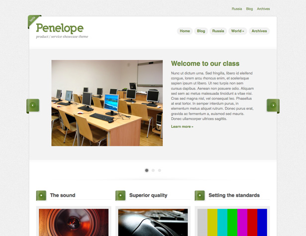 45+ New WordPress Themes: October 2010 penelope