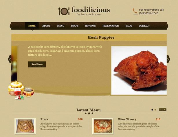 45+ New WordPress Themes: October 2010 foodilicious
