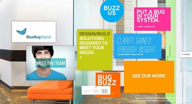 Showcase: Funky And Experimental Websites bluebugdigital