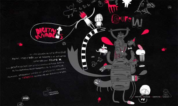 Showcase: Funky And Experimental Websites digitalinvaders
