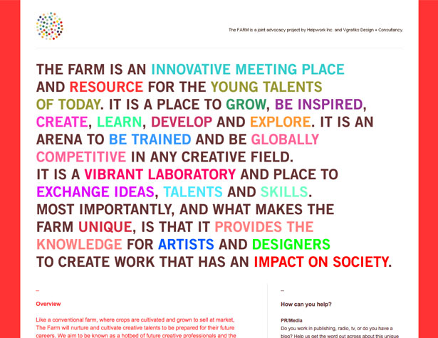 Showcase: Funky And Experimental Websites thefarm