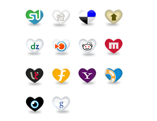 Ultimate Collection of Social Media Icons heartv2