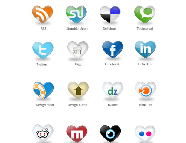 Ultimate Collection of Social Media Icons heart