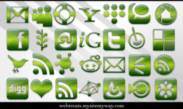 Ultimate Collection of Social Media Icons greenjelly