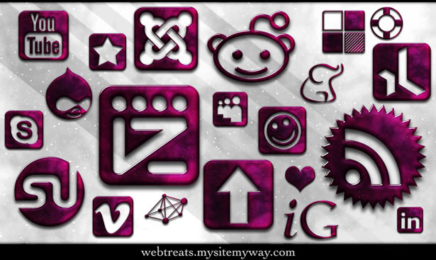 Ultimate Collection of Social Media Icons glassyspace