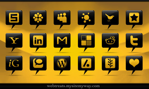 Ultimate Collection of Social Media Icons blackcommentbubble