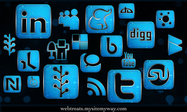 Ultimate Collection of Social Media Icons bluechromerain