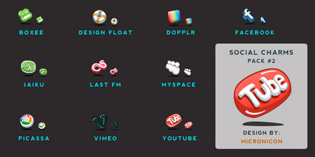 Ultimate Collection of Social Media Icons socialcharms2