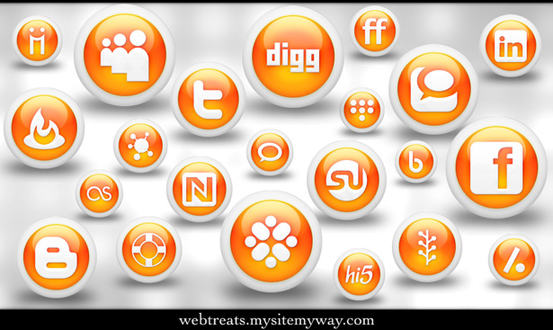 Ultimate Collection of Social Media Icons orangeorb