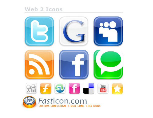 Ultimate Collection of Social Media Icons web2icons