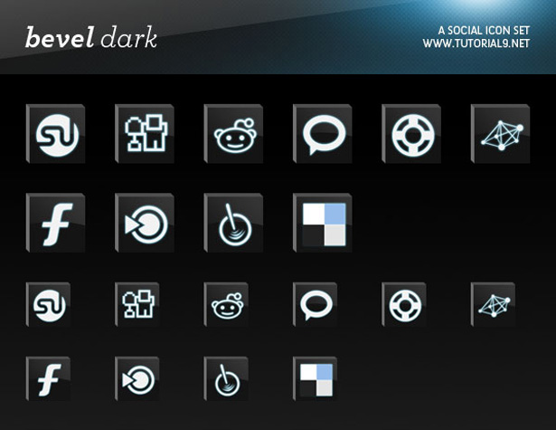 Ultimate Collection of Social Media Icons beveldarkicons