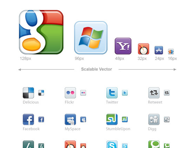 Ultimate Collection of Social Media Icons vectorsocialicons