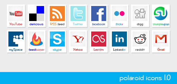 Ultimate Collection of Social Media Icons polaroidicons