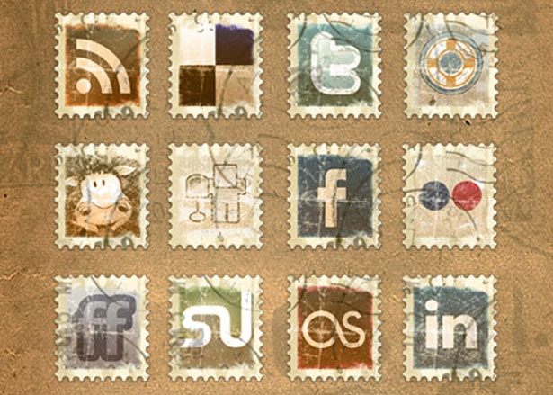 Ultimate Collection of Social Media Icons vintagestamps