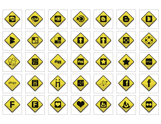 Ultimate Collection of Social Media Icons yellowroadsign