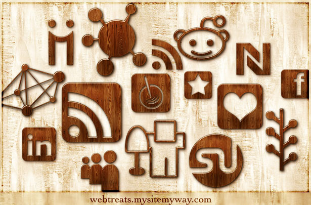 Ultimate Collection of Social Media Icons woodicons