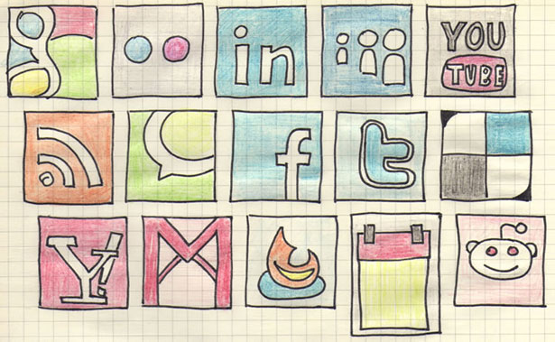 Ultimate Collection of Social Media Icons handdrawnsocialicons