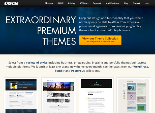10 Places to Buy Professionally Designed WordPress Themes Obox