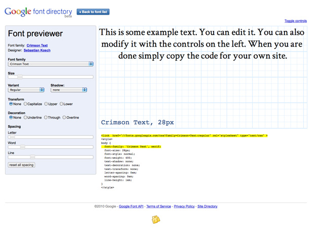 20+ New Apps and Websites for Designers <br/> Sep. 2010 googlefontpreview