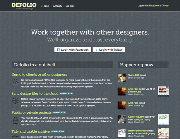 20+ New Apps and Websites for Designers <br/> Sep. 2010 defolio