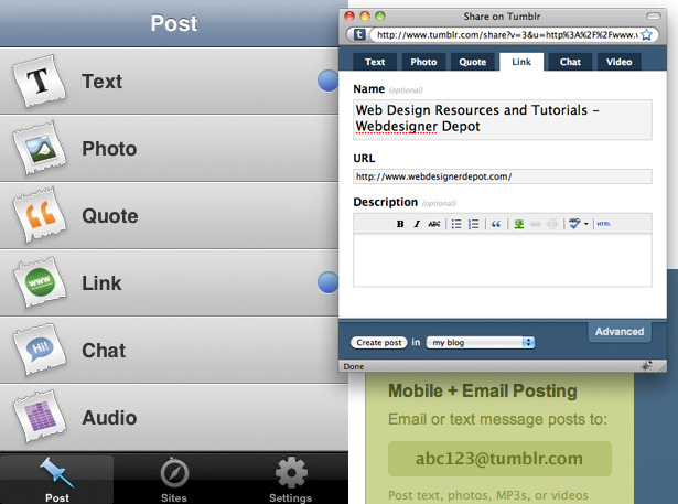 In-Depth Review of Tumblr's Custom Theming Ability 003 Ways to Post