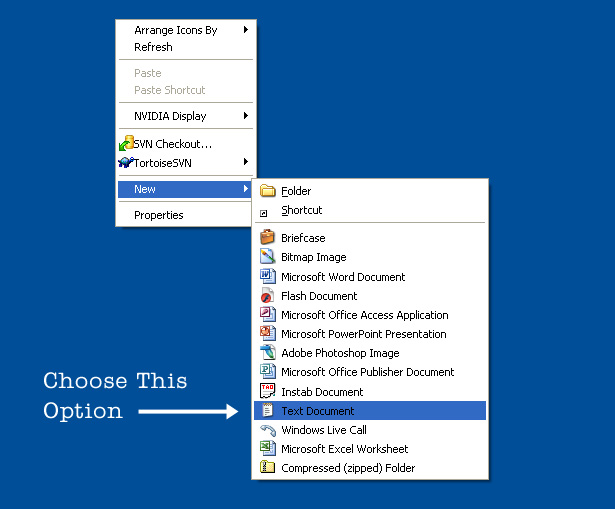 Create a New Text Document Create a New Text Document