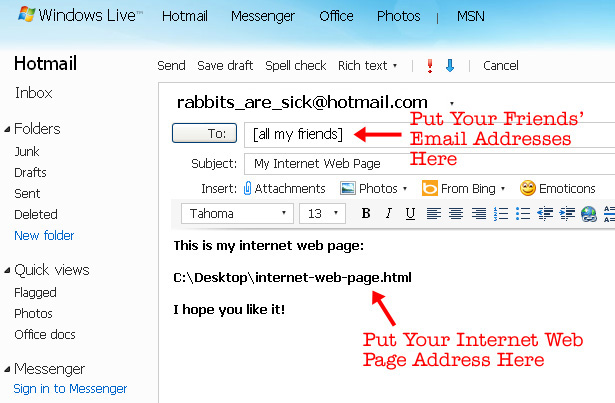 New Email in Hotmail New Email in Hotmail