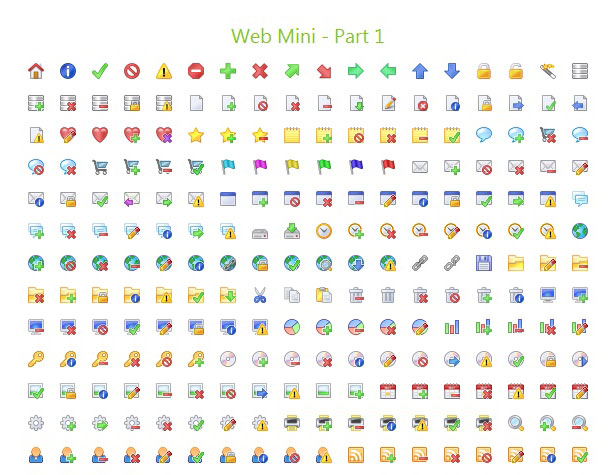 A Collection of Mini Icon Sets webminipart1