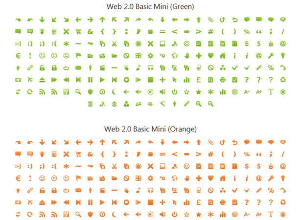 A Collection of Mini Icon Sets web20basicmini