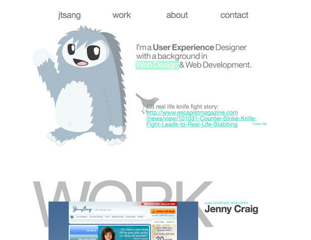 A Showcase of Single Page Websites mepholio