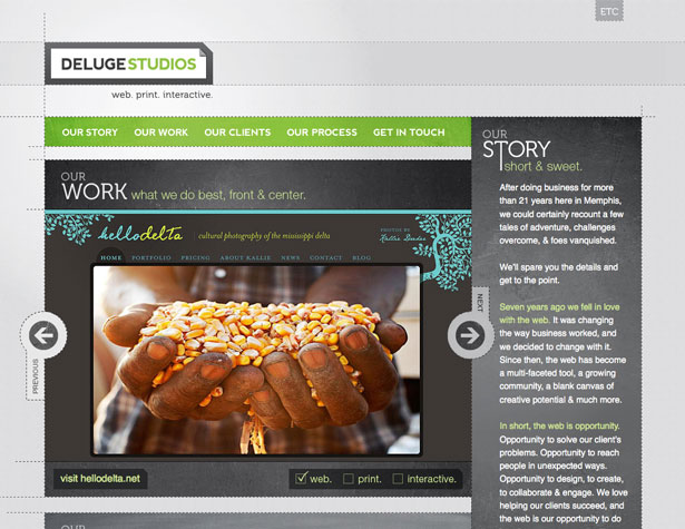 A Showcase of Single Page Websites delugestudios