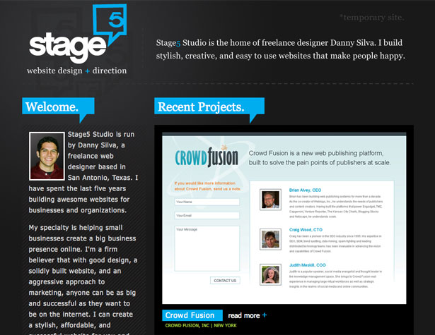 A Showcase of Single Page Websites stage5studio