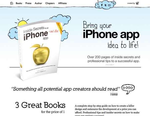 A Showcase of Single Page Websites iphoneappsecrets