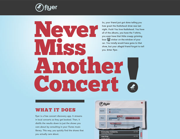A Showcase of Single Page Websites flyer