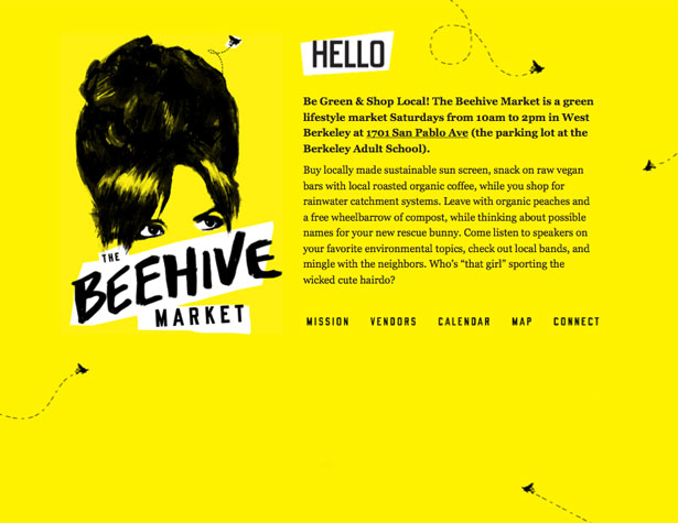 A Showcase of Single Page Websites thebeehivemarket