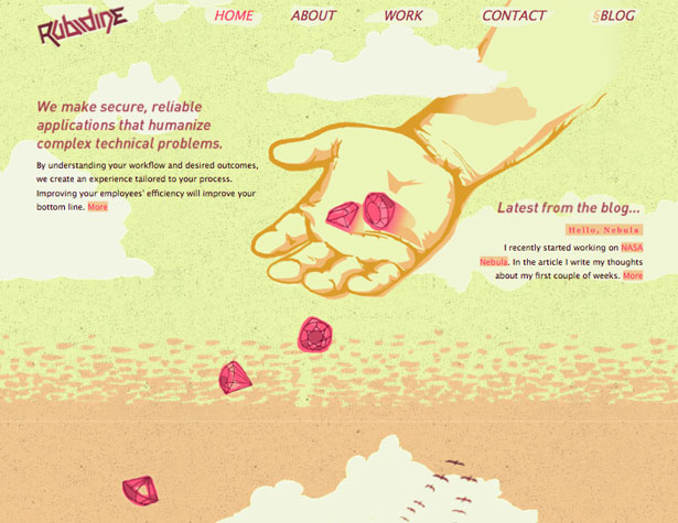 A Showcase of Single Page Websites rubidine