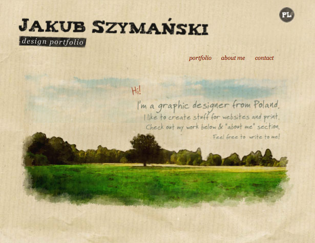 A Showcase of Single Page Websites jakubszymanski