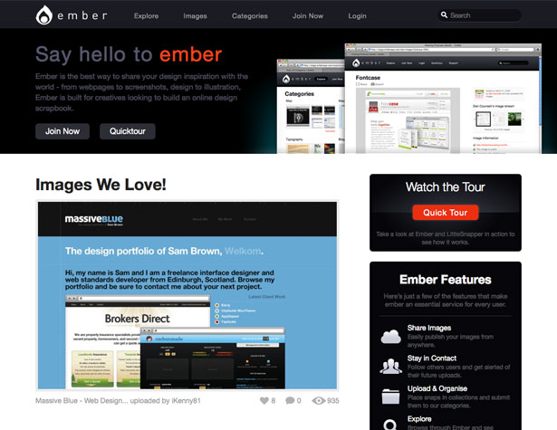 20+ New Apps and Websites for Designers ember