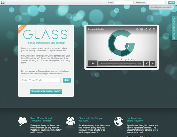 20+ New Apps and Websites for Designers glass