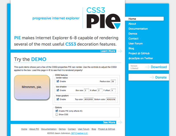 20+ New Apps and Websites for Designers css3pie