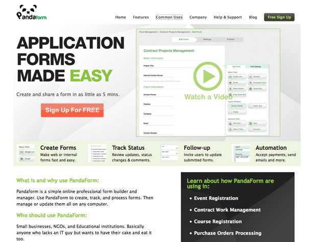 20+ New Apps and Websites for Designers pandaform