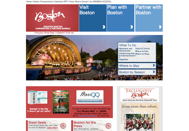 Worldy Inspiration from Tourism Websites Boston