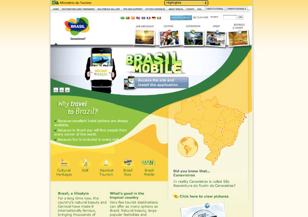 Worldy Inspiration from Tourism Websites Brazil