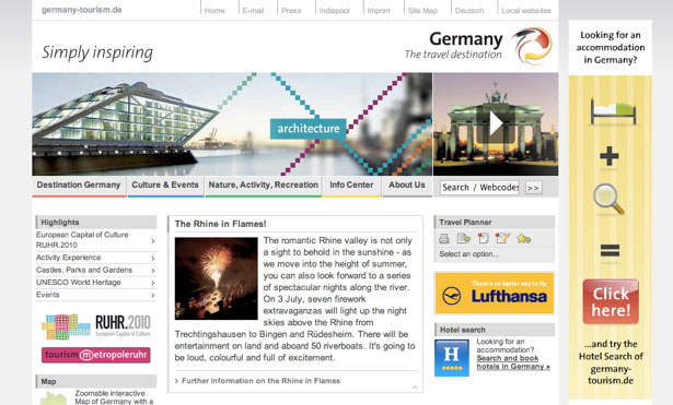 Worldy Inspiration from Tourism Websites '
