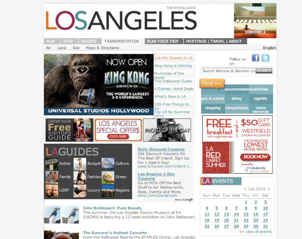 Worldy Inspiration from Tourism Websites LA