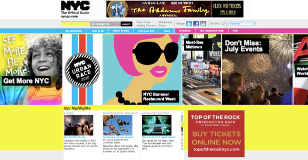 Worldy Inspiration from Tourism Websites NY