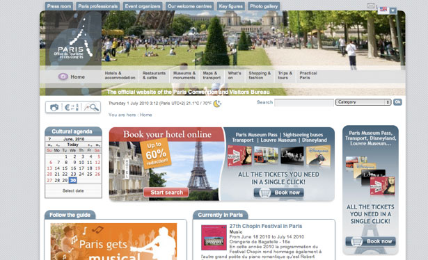 Worldy Inspiration from Tourism Websites Paris